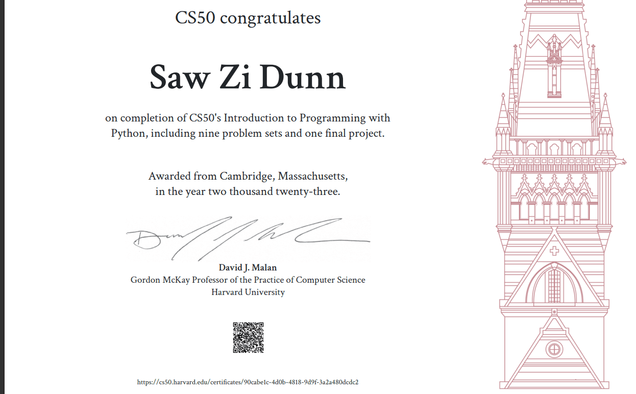CS50's Introduction to Programming with Python