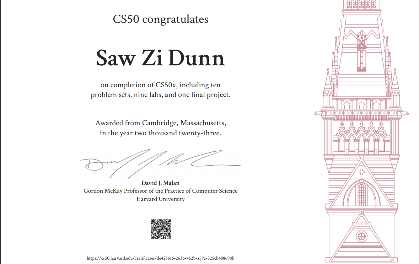 CS50's Introduction to Computer Science